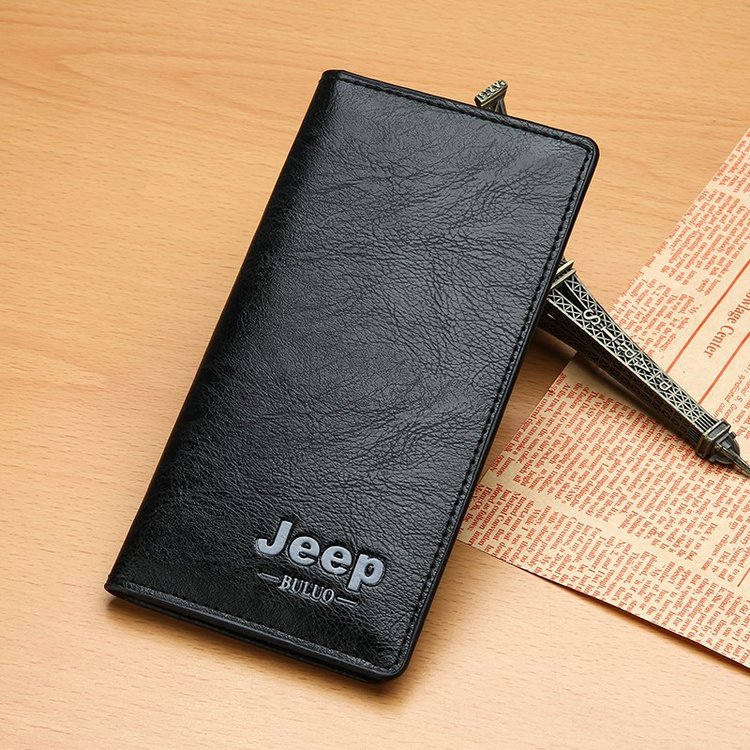 Jeep billetera de los hombres billetera larga cartera de la juventud coreana multi-Tarjeta bolso de moda bolso de los Hombres Nuevo ultra-Delgado Retro