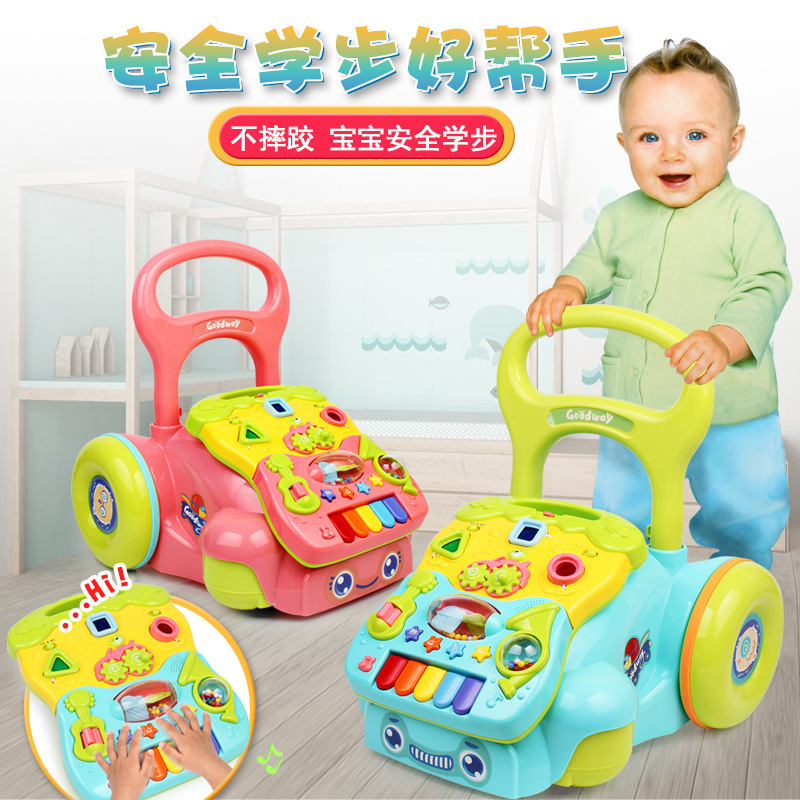 Guyu multi-function Infants Early education Puzzle Music box Walker wheelbarrow Rollover Walker 6218