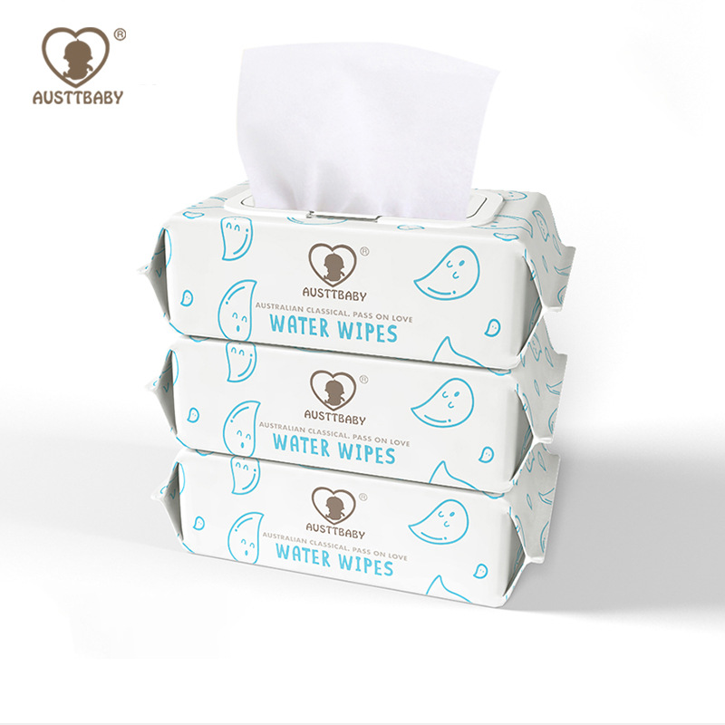 A015-015 AUSTTBABY  婴儿湿巾新生儿湿巾手口专用80抽12包带盖|ms