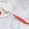 Rainbow -colored plastic handle stainless steel knife fork spoon dot and western tableware wave dot handle, bull buckle spoon