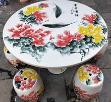 林园景点休闲区摆设实用陶瓷桌凳套装 单个陶瓷凳子批量加工