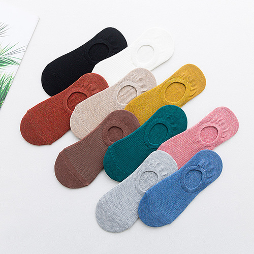 Boat socks women's cotton wholesale spring and summer invisible socks shallow mouth silicone non-slip Japanese socks women's socks