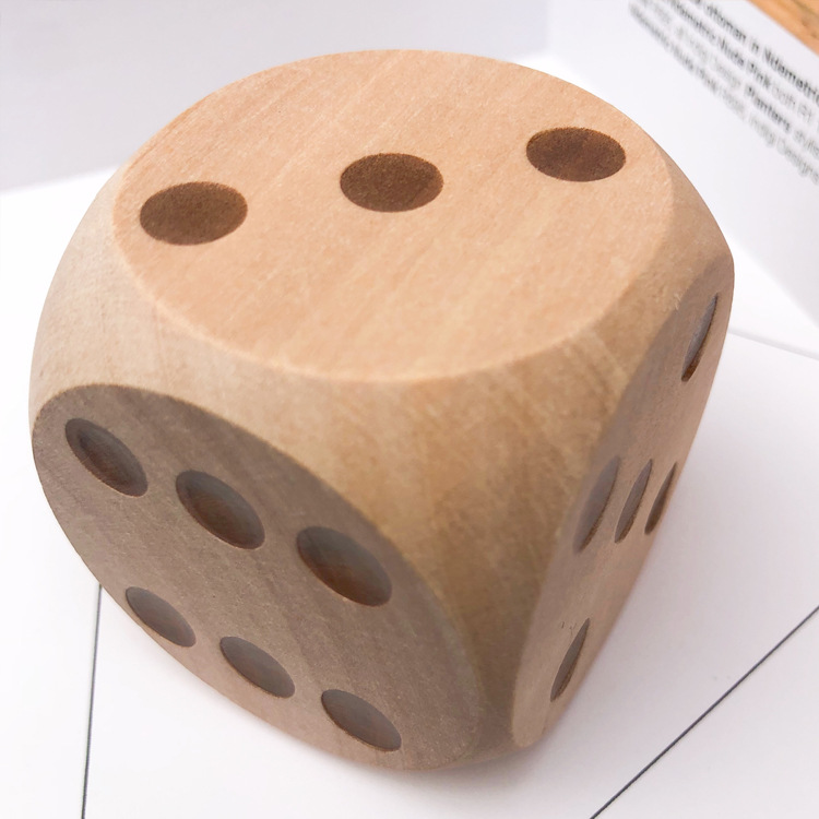 木制飞行棋5cm厘米大骰子配件加工定制厂家直销荷木色子烫印丝印