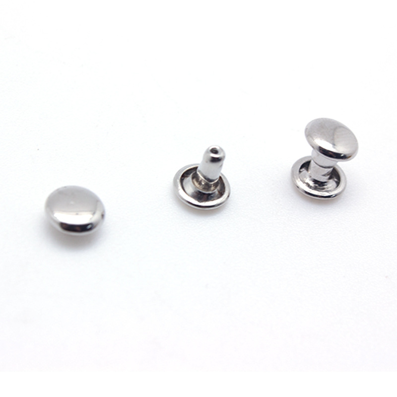 纯铜单双面环检帽钉 铆钉 皮带箱包DIY饰品配件撞钉钮扣黄铜圆形