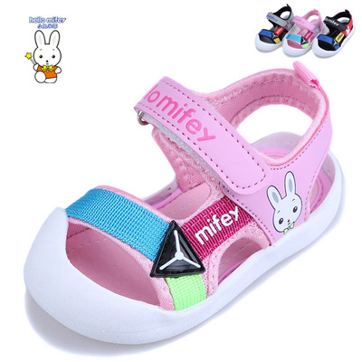 2020 Rabbit Mayfair summer new pattern Sandals children Baotou Infants baby soft sole Sandy beach Toddler Sandals