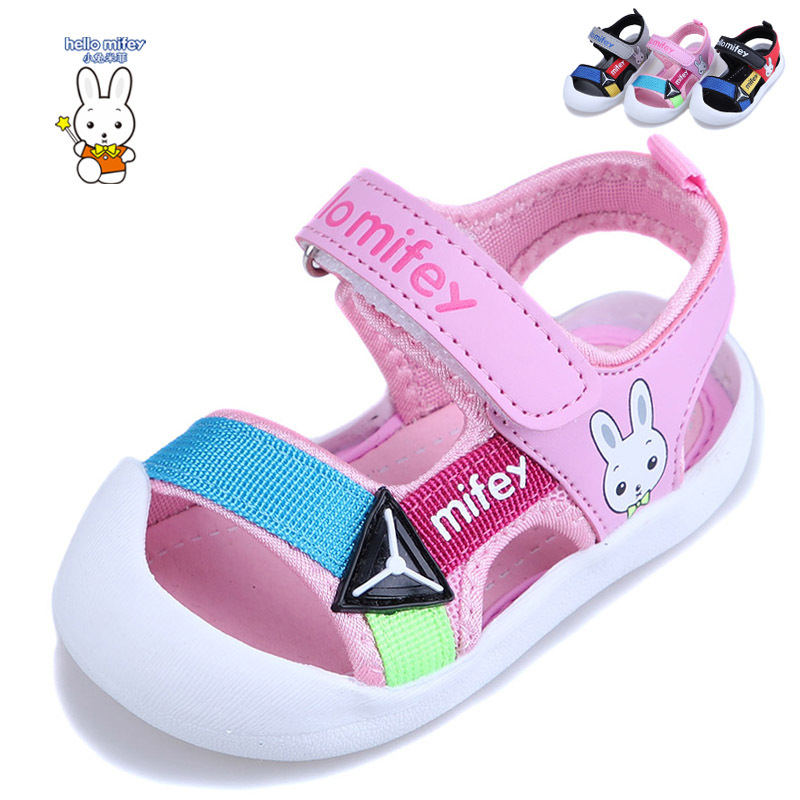 2020 Rabbit Mayfair summer new pattern Sandals children Baotou Infants baby soft sole Sandy beach Toddler Sandals