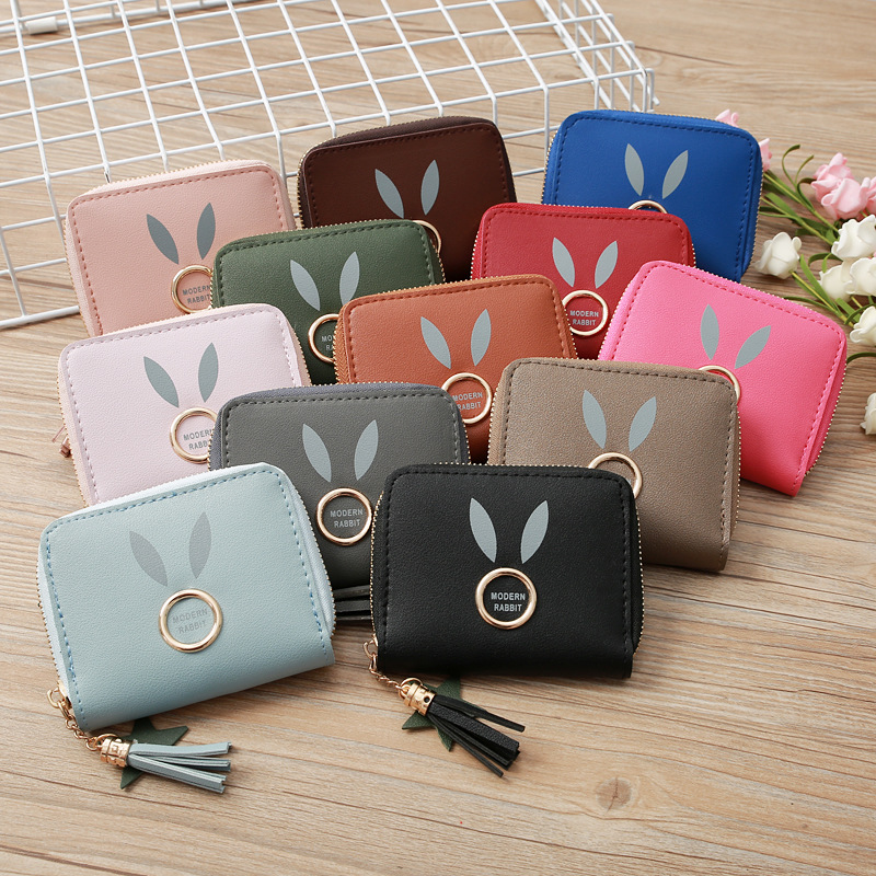 Korean Rabbit Ears Printing Zipper Short Wallet Wholesale display picture 21