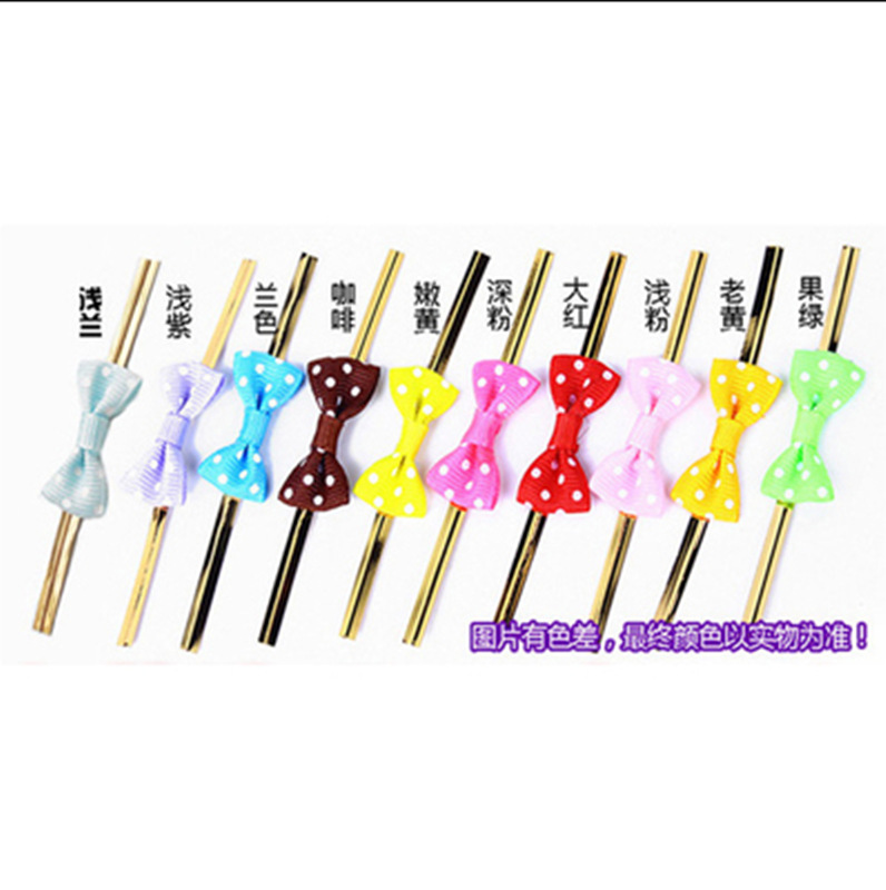 Fabricante en stock embalaje para hornear color pajarita de seda Lollipop corbata cuerda galleta embalaje bolsa empate 500