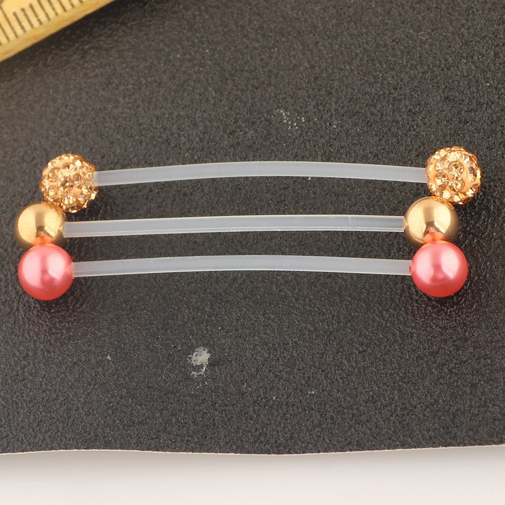 3-Piece Long Soft Rod Industrial Earring Umbilical Piercing Jewelry Set, 316L Surgical Steel, 38mm detail image 10