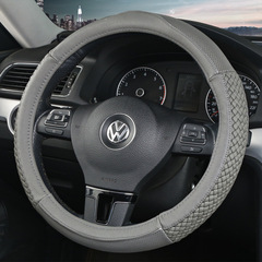 New stylish woven steering wheel cover, anti-slip, four-season universal leather car handle cover, sports car accessory
