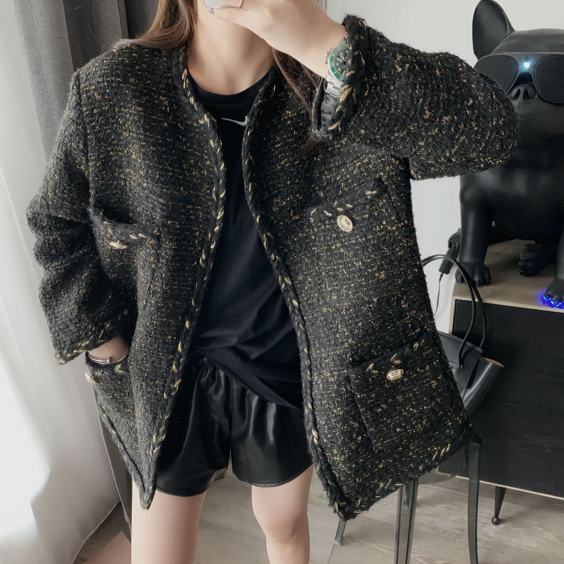 韩系2022风衣女装ins新款高级感流行长款春秋外套气质宽松小个子