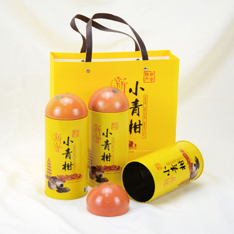 包邮 E365 小青柑包装盒马口铁茶叶罐铁罐铁盒金属茶叶包装罐批发