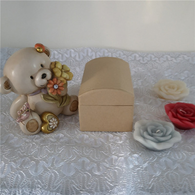 拱形DIY牛皮纸戒指盒首饰盒绘画礼品礼物包装节日装饰盒涂鸦赠品|ms