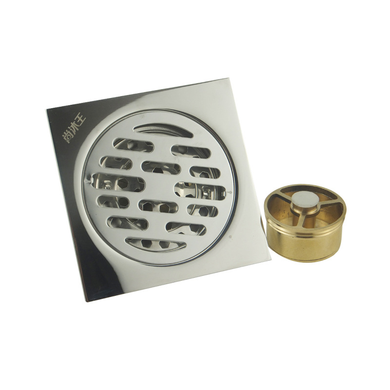 Stainless steel floor drain 10cm TOILET Deodorant engineering water tank kitchen Square Shape Water seal Washing machine drainage tee