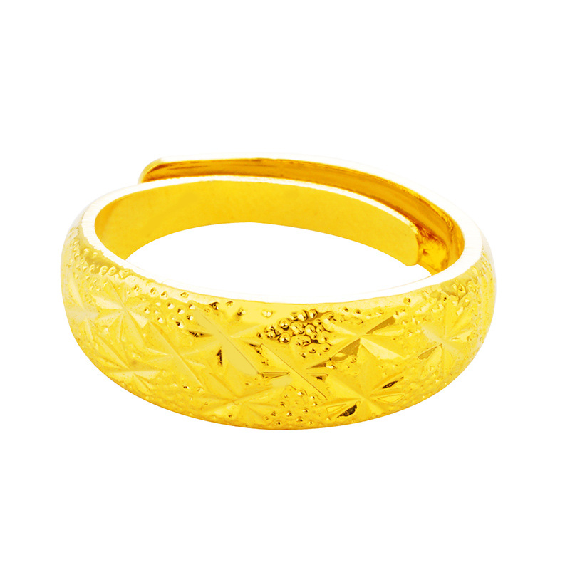 Anillo de oro de oro de Vietnam, anillo de oro de latón para mujeres, anillo de oro para hombres, anillo de pareja de oro.