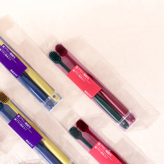 The same adult large head soft bristle toothbrush, 2-piece set, Korean couple bamboo charcoal fine soft bristle toothbrush wholesale manufacturer