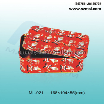 供应马口铁食品铁盒 圣诞铁盒