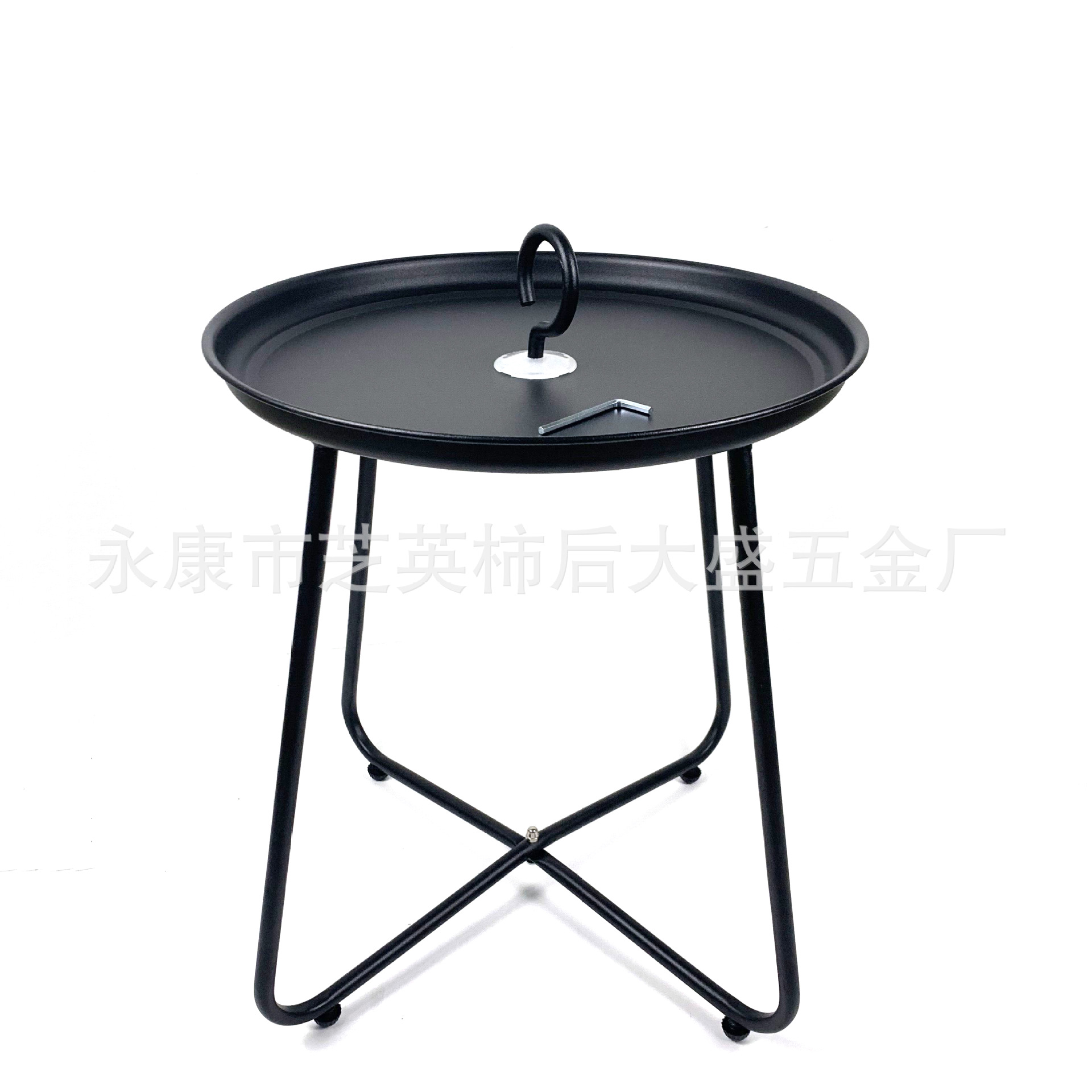 39xh46cm mesa de bandeja de café simple ocio moderno Conferencia mesa de café de alta gama retro Mesa Redonda de hierro