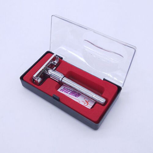 Junjie 877 manual razor holder classic old-fashioned double-sided razor men's beard razor facial hair remover