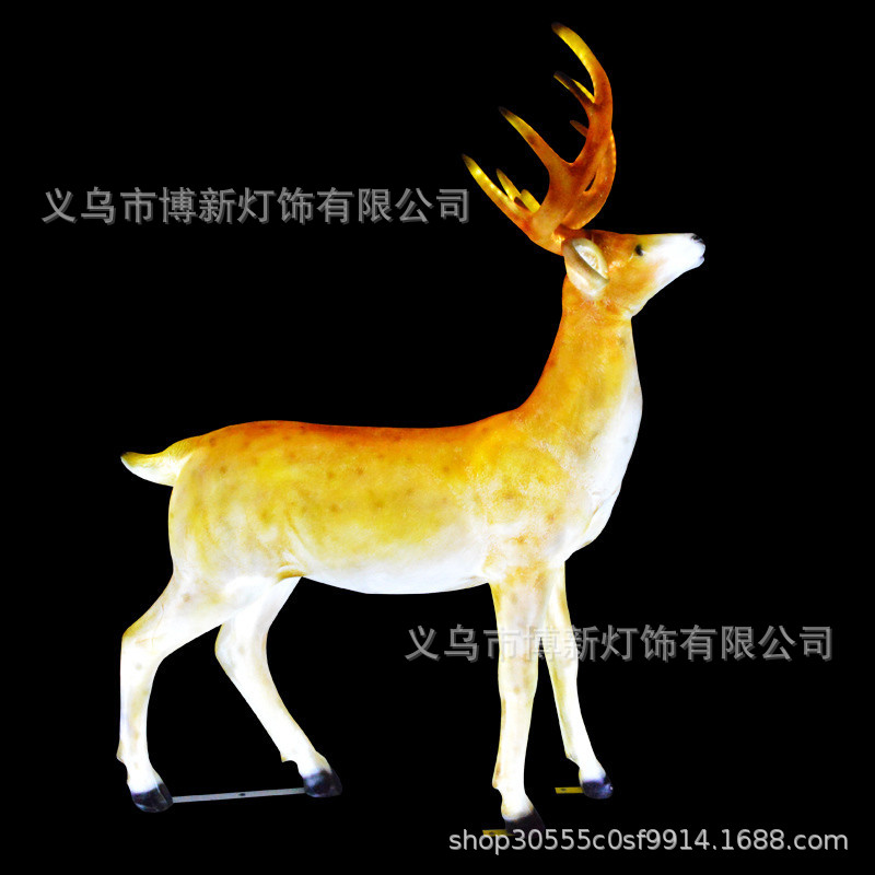 Cross-border supply LED milu deer and sika deer outdoor waterproof creative animal-shaped lights Landscape courtyard park ornaments detail image 2