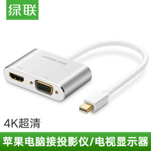 绿联 minidp转hdmi/vga转换器雷电接口投影仪电视适用苹果电脑mac