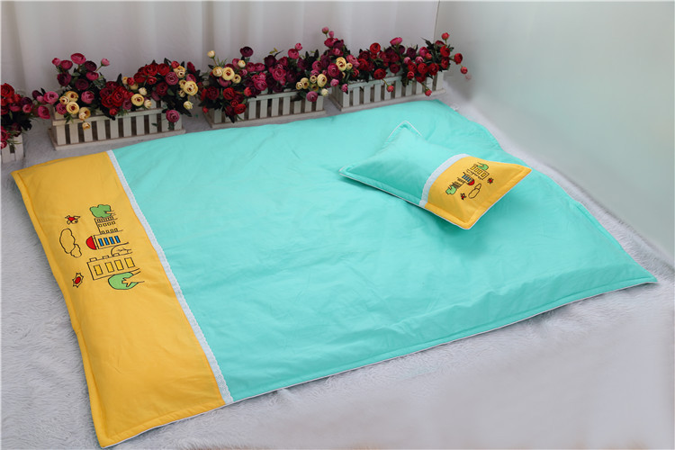 幼儿园被子三件套纯棉儿童被褥全棉被套宝宝午睡六件套含芯绣花款|ms