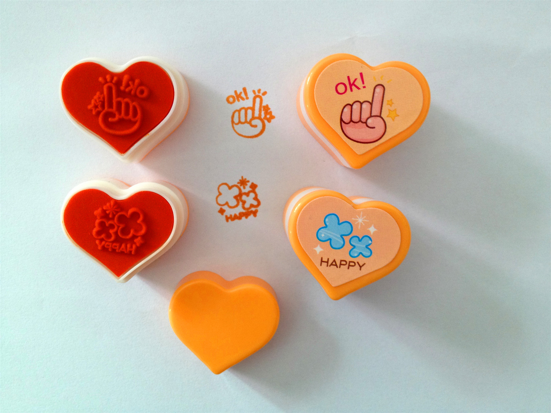 厂家直销益智玩具儿童印章 ABS塑料DIY手工创意印章心形印章032