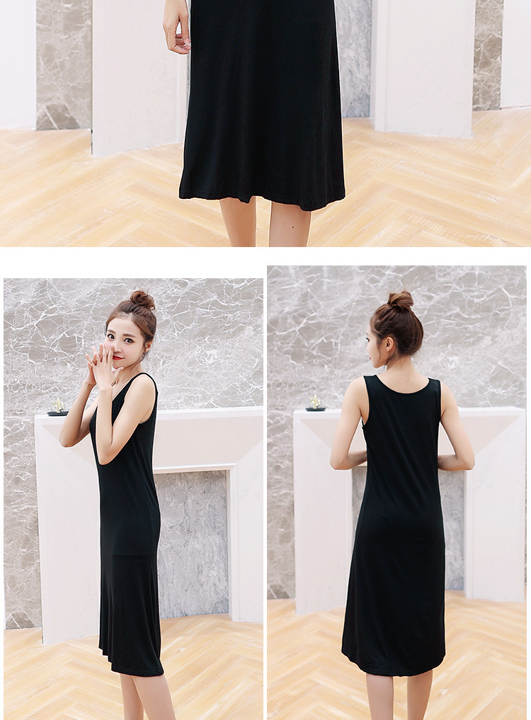 Women's Tank Dress Casual U Neck Backless Sleeveless Solid Color Knee-length Midi Dress Above Knee Home Daily display picture 3