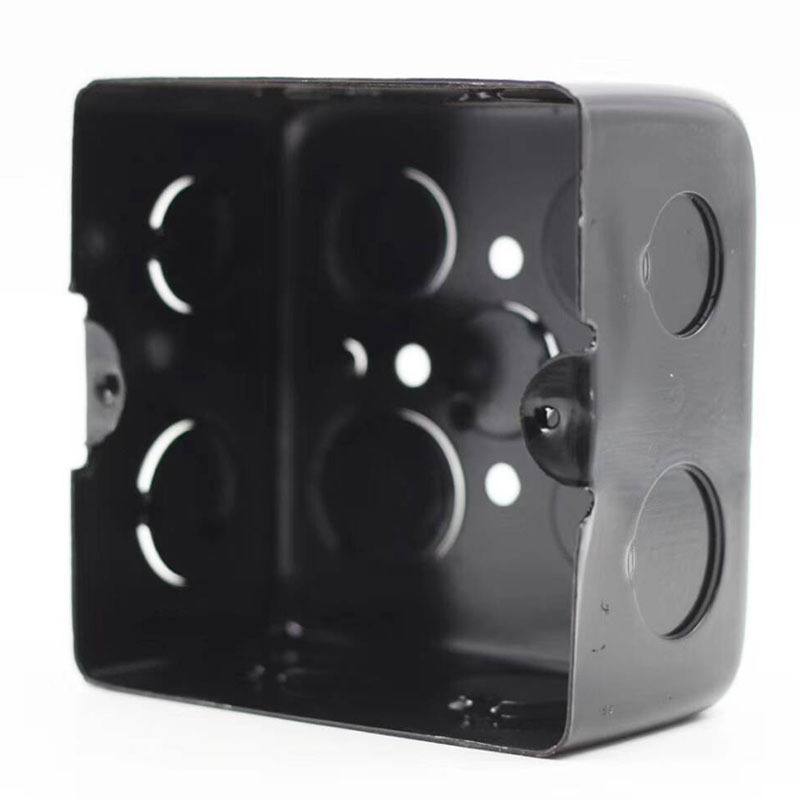 供应地板插座底盒 白色地插盒 接线盒底盒暗盒 黑色烤漆防锈