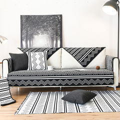 高檔四季通用棉線編制雙面沙發墊現代簡約客廳通用沙發墊套罩巾批