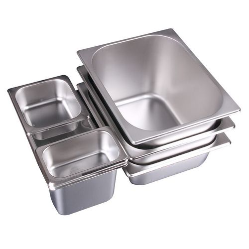 Thickened stainless steel fraction tray American style fraction plate 1/9 1/6 1/4 1/3 rectangular food tray