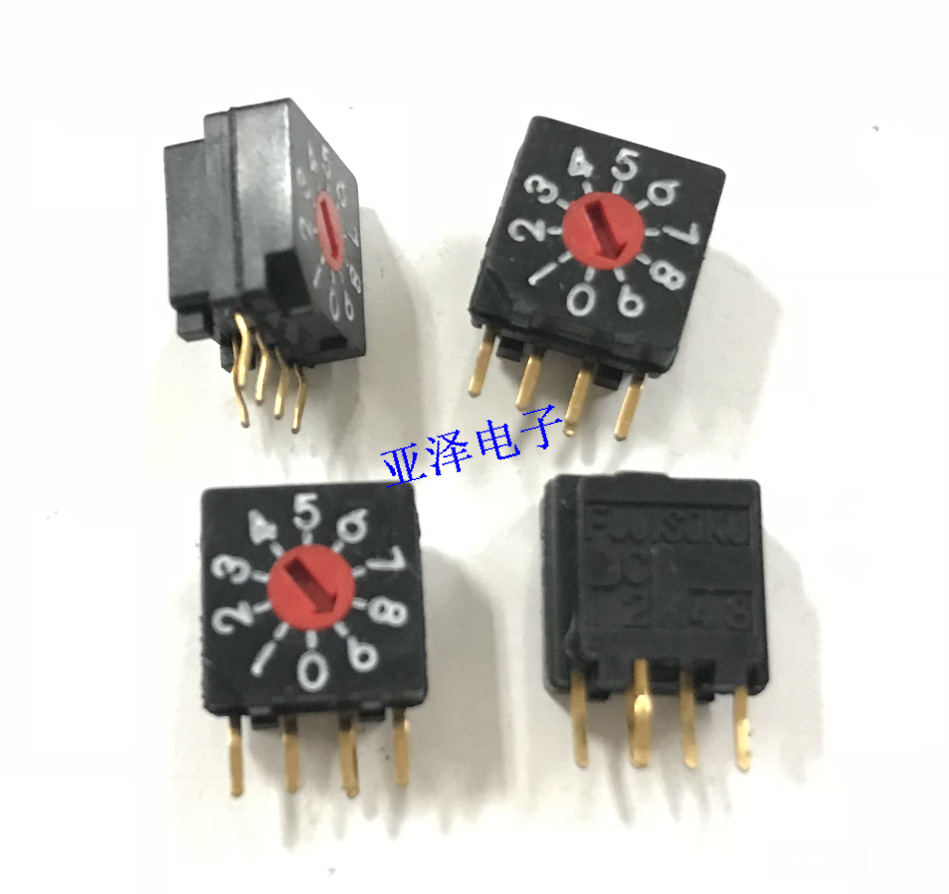 日本FUJISOKU富士10档位0-9旋转编码拨码开关DRR3110反码立式4:1