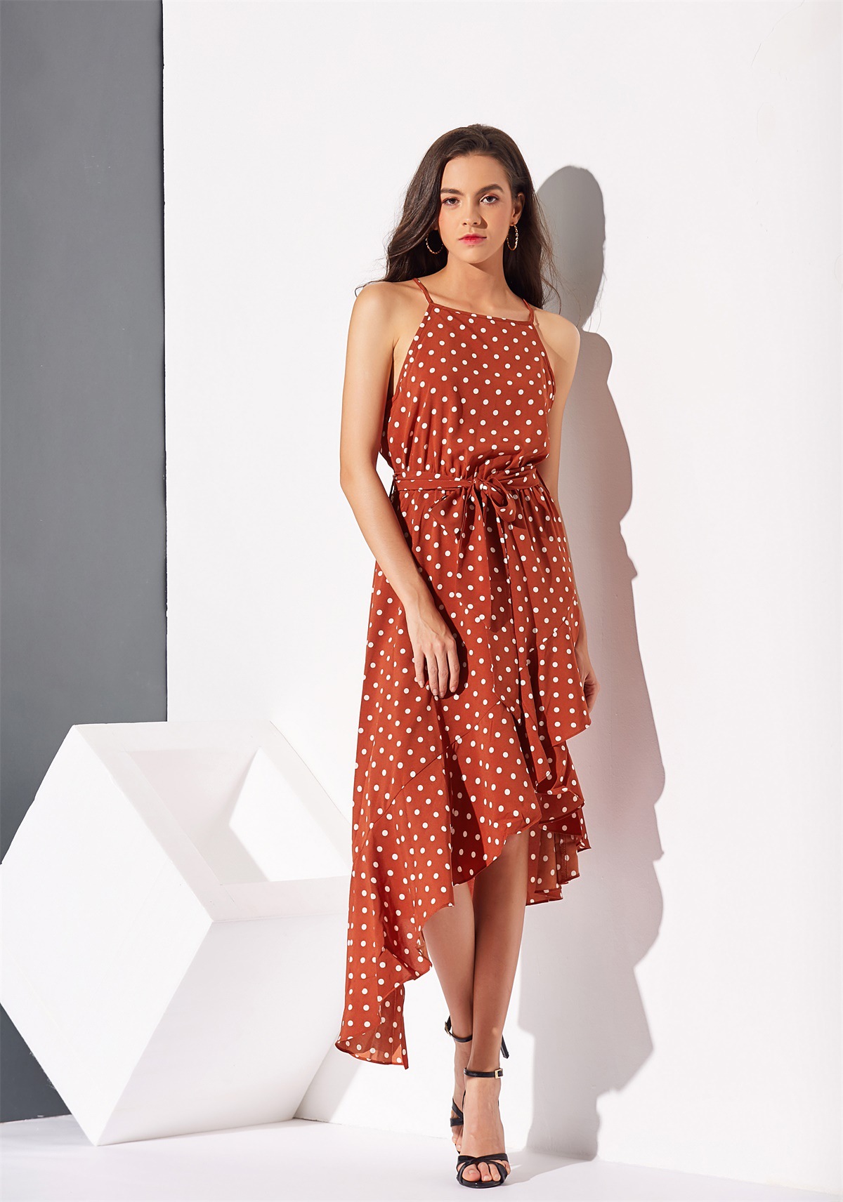 new polka dot print fashion dress NSSE36098