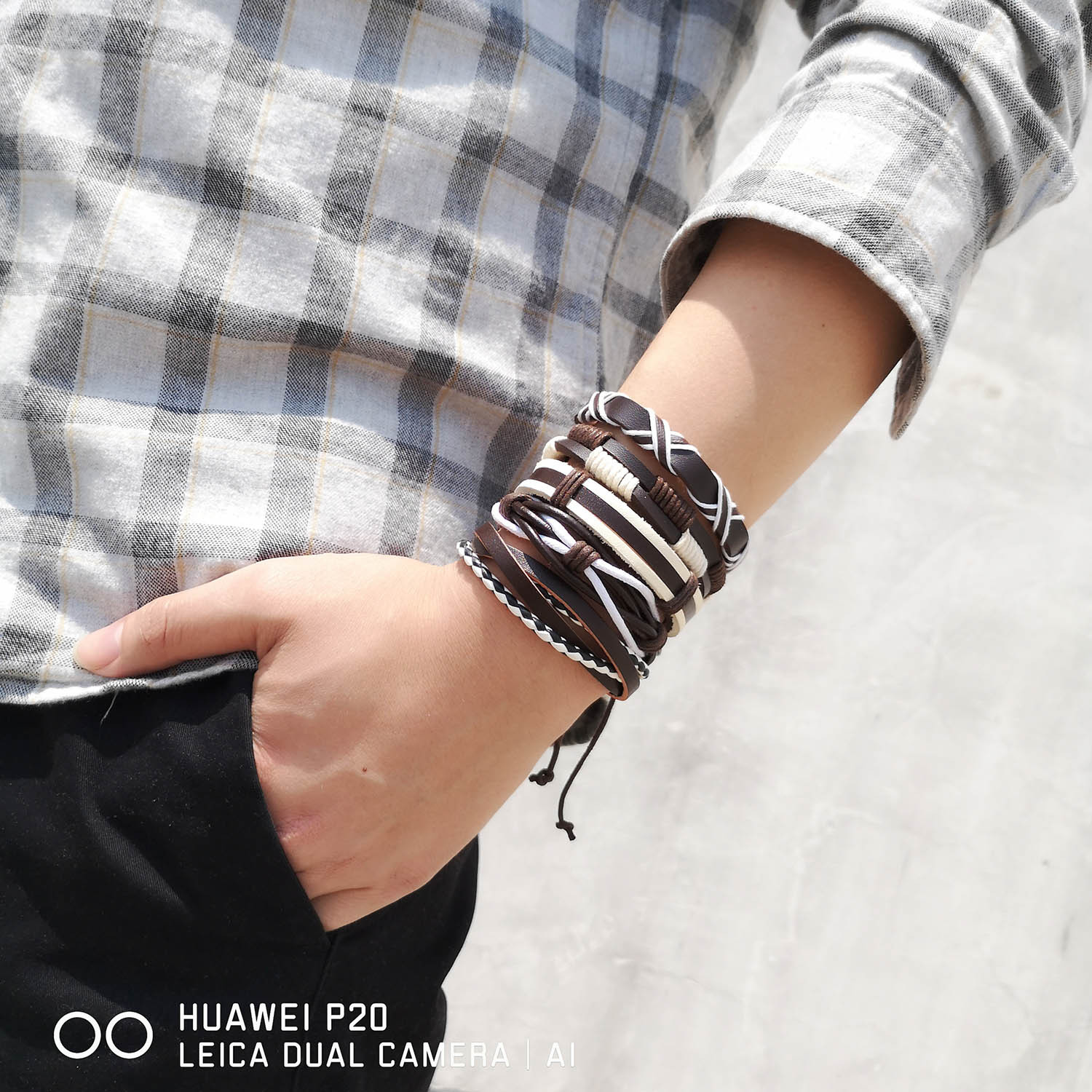 Fashion Owl Pu Leather Knitting Men's Bracelets 1 Piece display picture 13