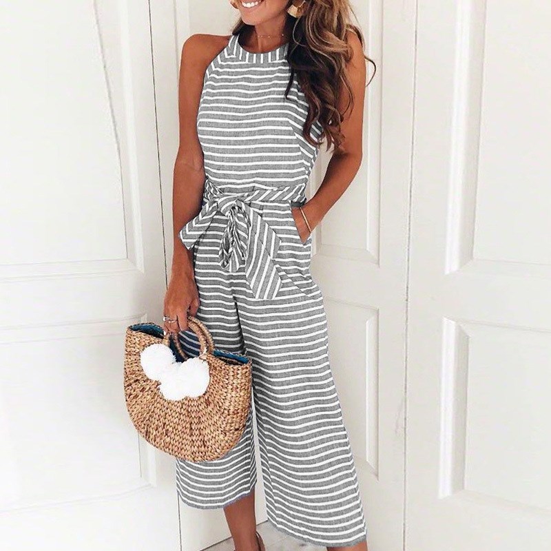Women's Holiday Daily Streetwear Stripe Jumpsuits display picture 27