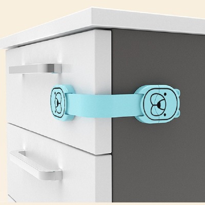 卡通造型抽屜鎖兒童加長安全鎖嬰兒防夾手多功能櫃門鎖按扣冰箱鎖