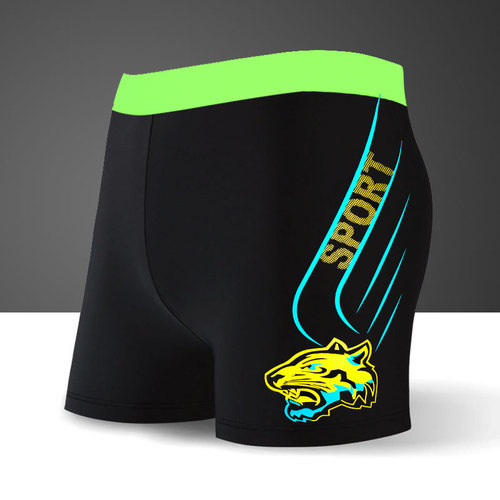 Men's swimming trunks, boxer men's plus size 240 pounds, wide waist, large elasticity, fashionable printing, comfortable and breathable hot spring swimming trunks