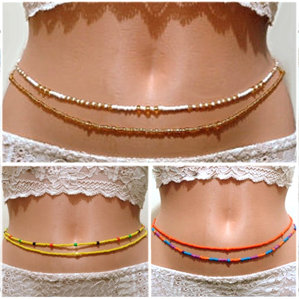 Ethnic Style Solid Color Beaded Women's Waist Chain 1 Piece display picture 1