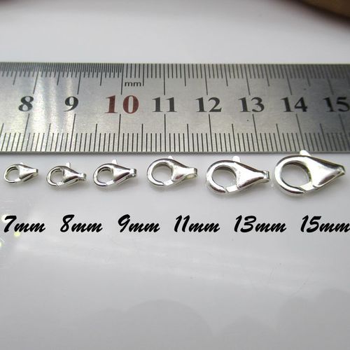 925 sterling silver bracelet buckle water drop buckle Thai silver DIY accessories lobster clasp buckle necklace buckle spring buckle