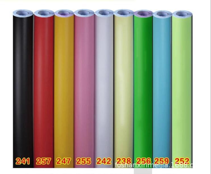 Solid color self-adhesive matte wallpapers PVC
