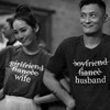 Foreign trade Amazon eBay new pattern Couple T-shirts Wife Husband letter printing Short sleeved