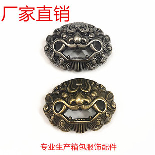Factory direct lion head faucet cloth buckle decoration buckle leather jewelry wallet key buckle leather bag buckle