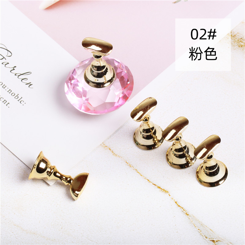 02 titular de la almohadilla de uñas rosa