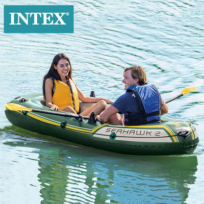 INTEX68347海鹰两人橡皮艇皮划艇充气船 钓鱼船 厂家批发现货