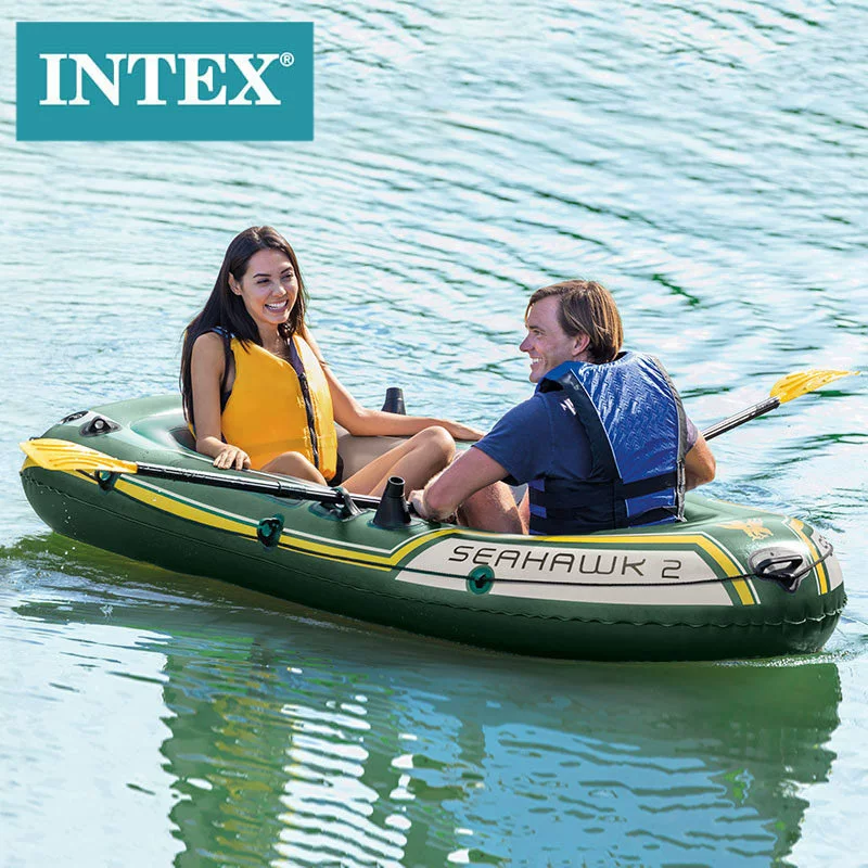 INTEX 68347 Seahawk двухместная надувная лодка-каяк, inflatable boat, рыбная лодка производитель находит товары