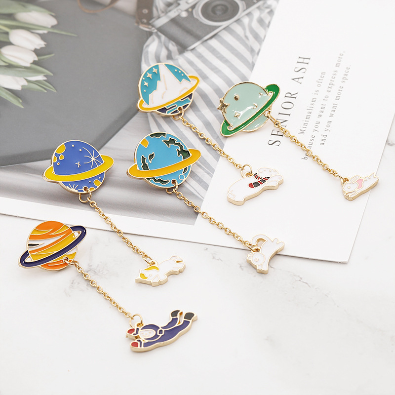 Fashion Cartoon Universe Starry Sky Series Brooch Set display picture 13