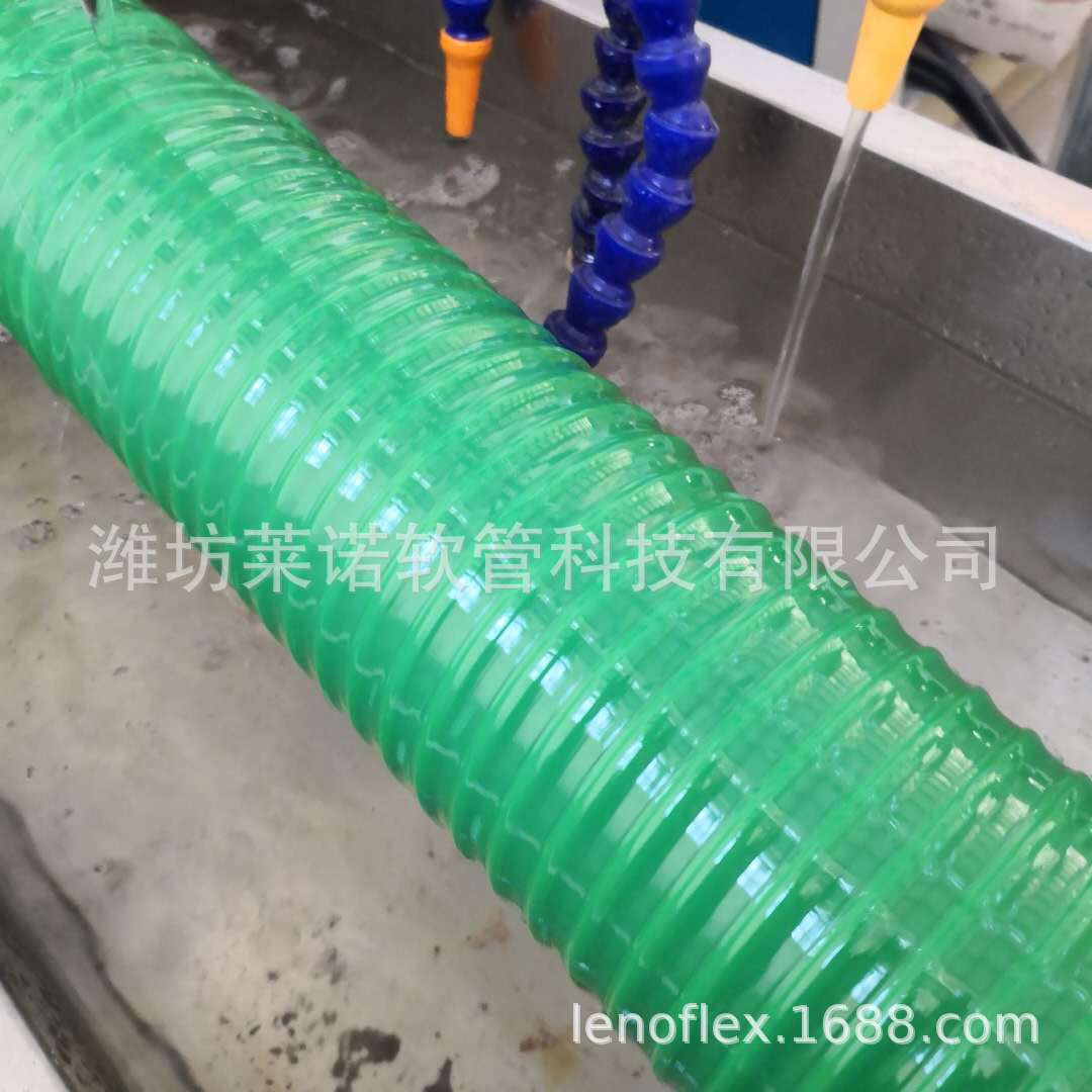 热销10寸橄榄绿pvc塑筋管 pvc螺旋管 塑筋螺旋管 pvc吸排水软管