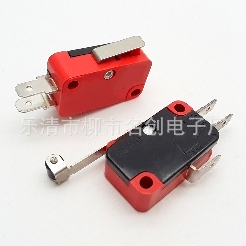 批发红色壳微动开关滚轮 行程限位开关小家电 鼠标开关