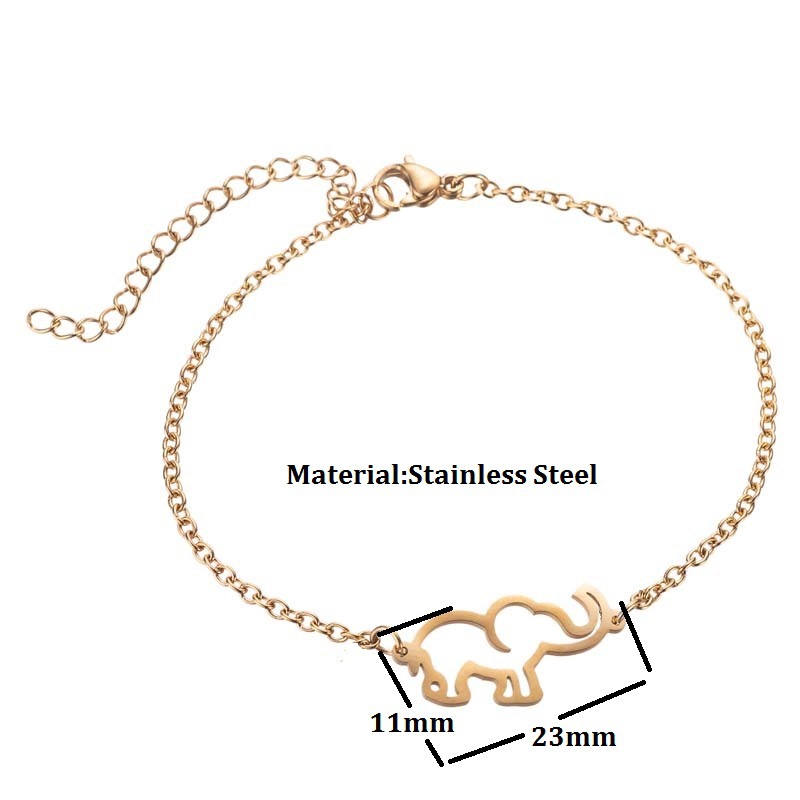 Stainless Steel Fashion Plating Elephant Bracelets display picture 1