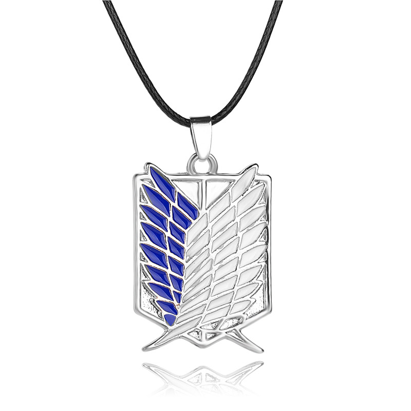 The new fashion anime around the attacking giant investigation corps logo necklace wholesale
